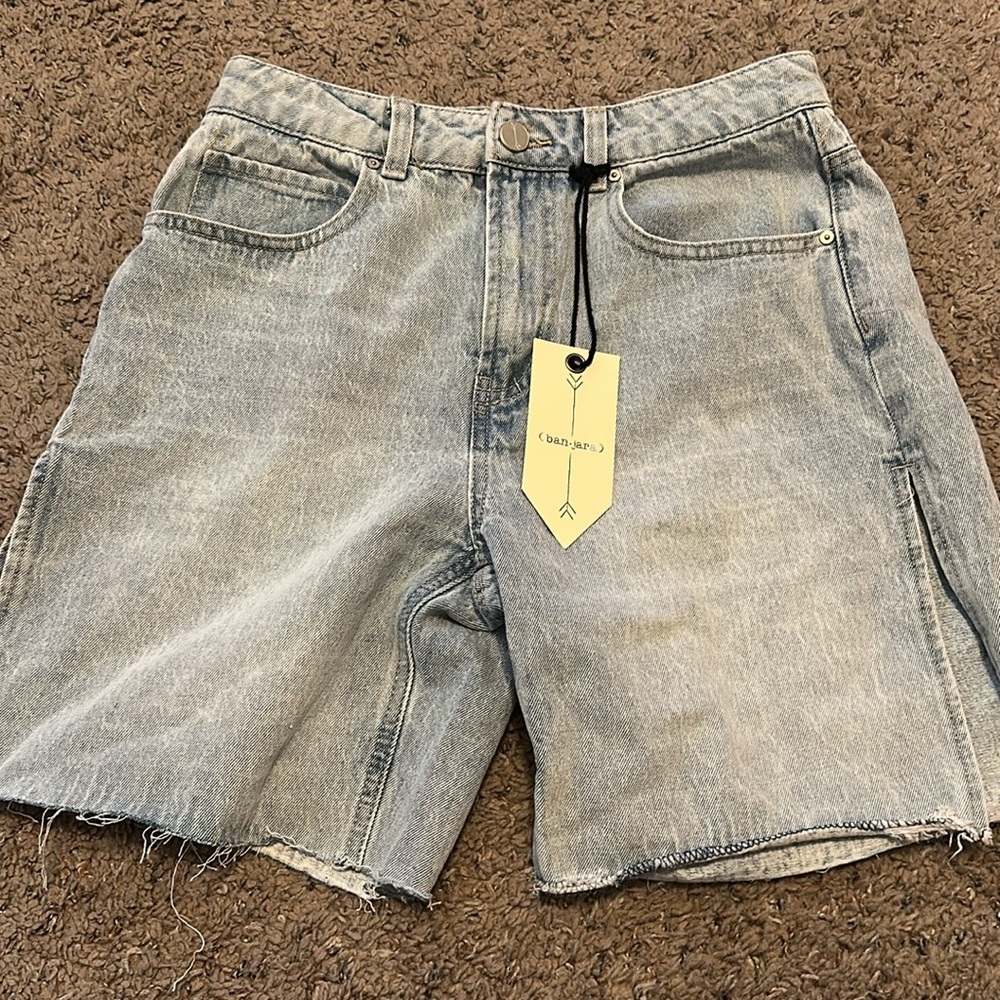 Banjara Super High Rise Jean Shorts with Side Slits